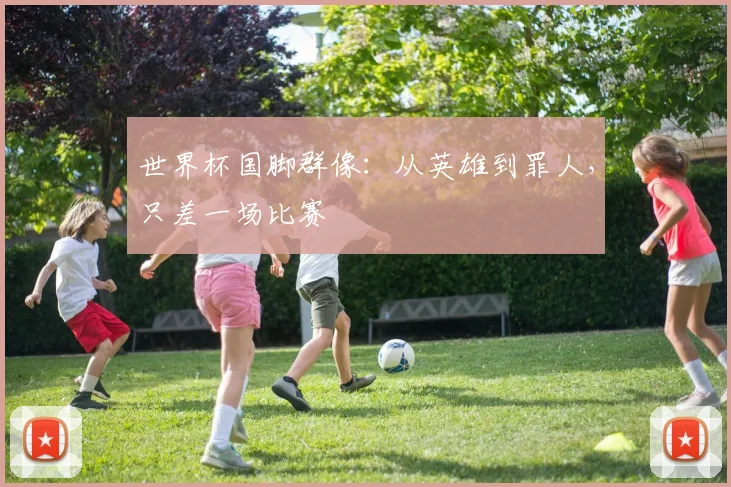 世界杯国脚群像：从英雄到罪人，只差一场比赛